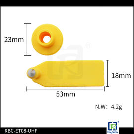 Two Pieces RFID Ear Tags UHF Frequency Ear Tags Long Range Reading Distance For Sheep Management