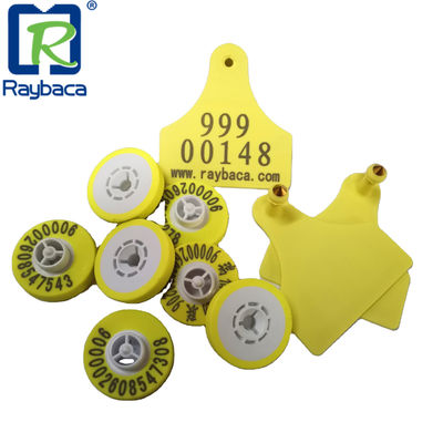 Visual EID Rfid Livestock Ear Tags With Laser Printed Number