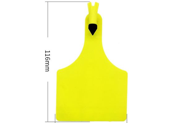 Z Tags Shape One Side Yellow Colour Visual Livestock Ear Tags For Cattle